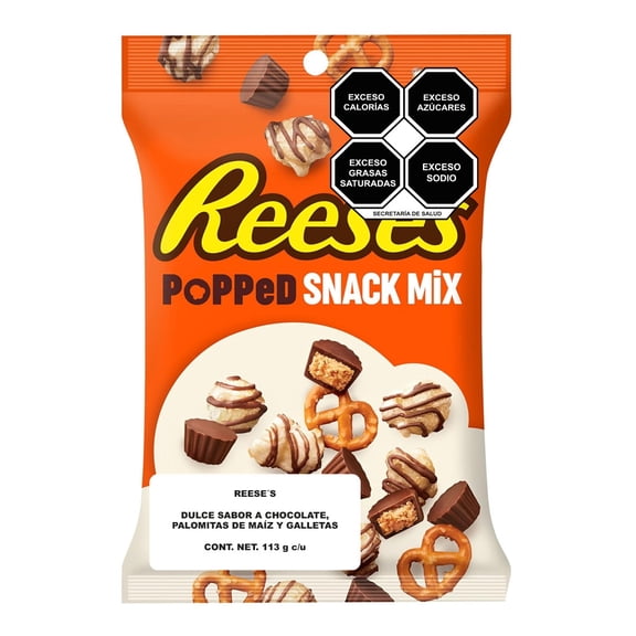 Botana Reese´s Mezcla de botana de chocolate con leche y crema de cacahuate 113g