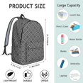 thumbnail image 5 of Gray Checkered Pattern Backpack for School, Cute School Bag with Adjustable Shoulder Straps and Padded Back, 15.7"x11.8"x5.5", 5 of 5