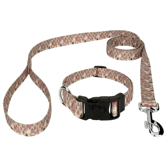 Country Brook Petz® Deluxe Woodland Christmas Dog Collar and Leash, 2XS