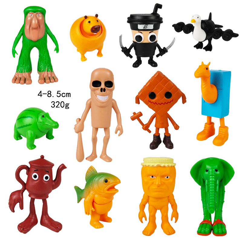 Italian Brainrot Tung Sahur Figure Toy Tralalero Tralala Figures