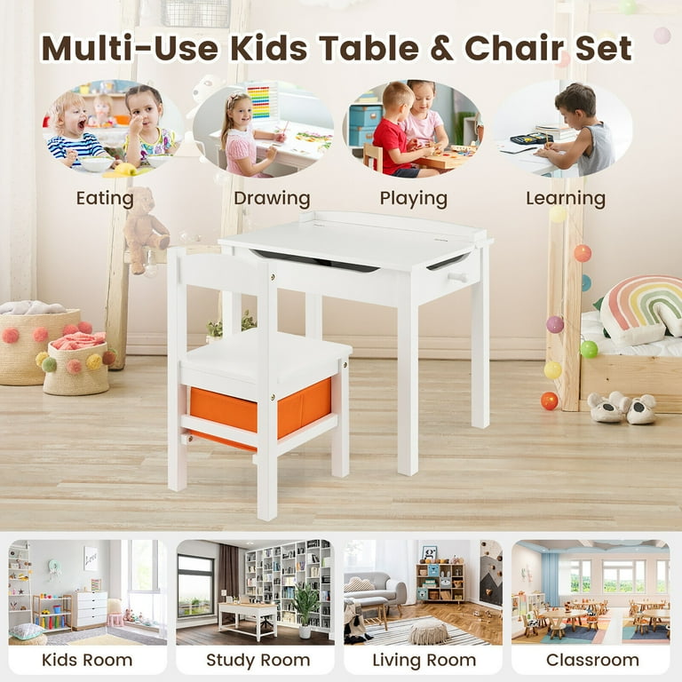 Free Shipping! Gymax Kids Table and Chair Set Wood Activity Free Shipping! Gymax Kids Table and Chair Set Wood Activity
