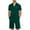 A-Green, variant on Men's 100% Cotton Short Sleeve Pajama Sets Button Down Notched Collar Sleepwear Soft Lounge Pjs with Pockets (Black, L)
