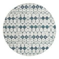 thumbnail image 3 of Unique Loom Outdoor Trellis Collection Area Rug - Cardak (7' Round Ivory and Blue/Navy Blue), 3 of 7