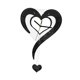 thumbnail image 3 of Reloj de pared en forma de corazón, multifuncional, ligero, para colgar en la pared, silencioso. Negro, 3 of 9