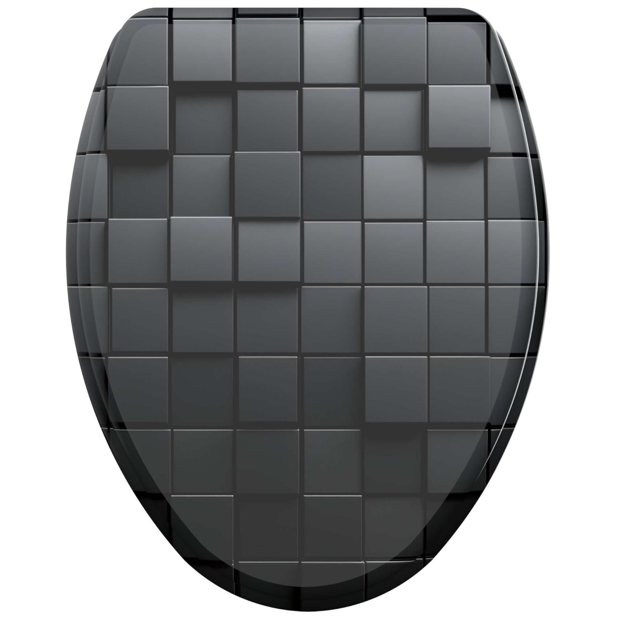 Sanilo Toilet Seat ELONGATED – Soft Close, One-Click Quick Release, Easy Installation, Non-Slip, Easy to Clean (Cube)