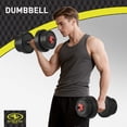 thumbnail image 3 of Athletic Works 40LB 5 in 1 Adjustable Dumbbell Set , Fitness Exercises for Home Gym, Black, 1-inch Holes Fit Standard Sized Bar, 3 of 14