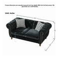thumbnail image 6 of Sofas for Two 67"Chesterfield ‌velvet upholstery fabric Sofa with Roll Armrest & Nailhead,Upholstered Mid Century Modern Couch,2 Seater Couch for Living Room, Office, Apartment, Black,Small Couches, 6 of 12