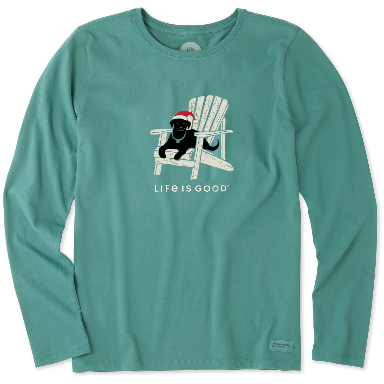 Long Sleeve Crusher Tee: Winter Dog 