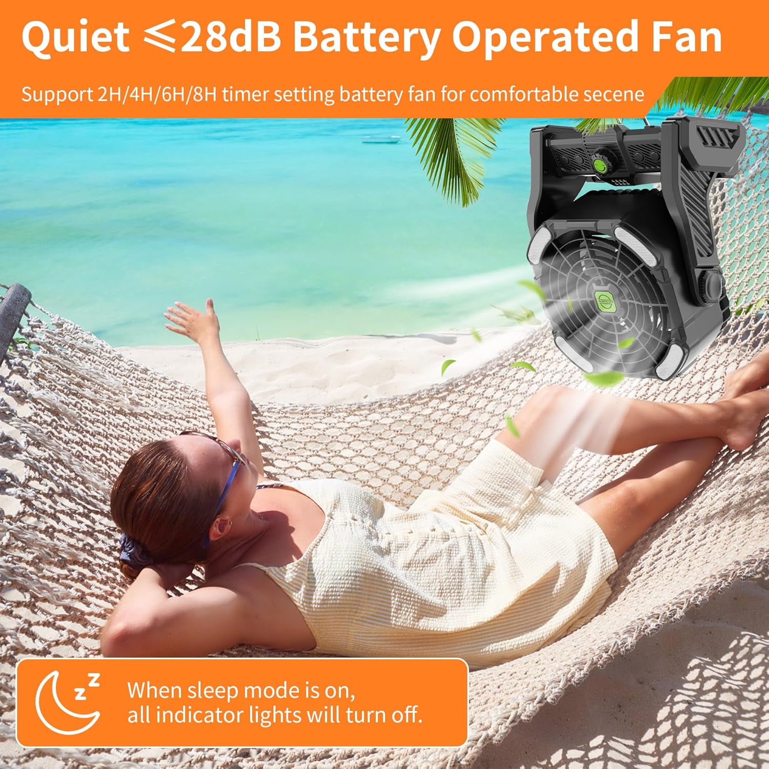 vhibuon 20000mAh Portable Camping Fan Rechargeable Portable fans for Travel Battery Powered Fan with LED Lantern 270° Rotation USB Desk Battery Rechargeable Tent for camping essentials w