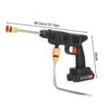thumbnail image 2 of Cordless Pressure Washer Battery Powered, Portable Power Washer with 2 Batteries, 6-in-1 Nozzle, Foam Tank, 17FT Hose, 200W Electric Handheld Power Washer for Car, Patio, Fence, Camping Cleaning, 2 of 8