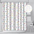 thumbnail image 5 of Sprinkle Donut Shower Curtain Colorful Pink Sweet Cupcake Dessert Bath Curtain Donut Grow up Confetti Sprinkle Shower Curtain Set with 12 Hooks 72x72 inches, 5 of 6