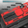 thumbnail image 4 of Moto G Power 2021 Case, with HD Screen Protector (Not Fit 2020/2022), Heavy Duty Shockproof Phone Cover with Magnetic Kickstand Ring for Motorola Moto G Power 2021, Red, 4 of 14