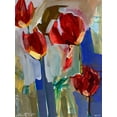 thumbnail image 2 of Ferrell, Erin McGee 15x18 Black Ornate Wood Framed with Double Matting Museum Art Print Titled - Painterly Tulips I, 2 of 4