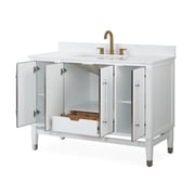48 White Tenant Brand Bertone Bathroom Sink Vanity