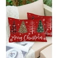 thumbnail image 6 of Christmas Tree Throw Pillow Cover,Red Christmas Snowflake Seasonal Winter Rectangle Decorative Pillow Case Protector Soft Cushion Cover Lumbar Pillowcase for Couch Sofa Bedroom Car Decor 20x30 Inch, 6 of 8