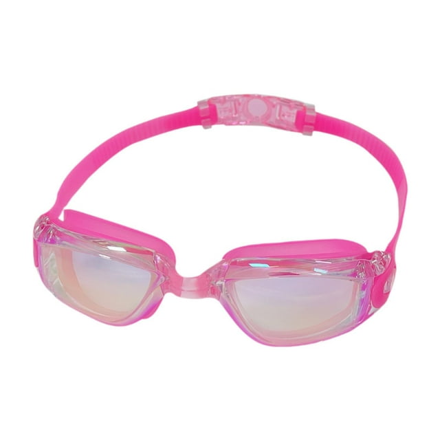 Gafas de natación gafas hombres mujeres adolescentes adolescentes fugas portátiles portátiles Galvanoplastia rosa