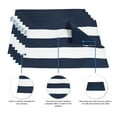 thumbnail image 4 of Island Retreat All-Weather Outdoor Reversible Table Mat - Navy and White Stripe - Set of 6, 4 of 5