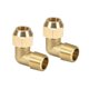 thumbnail image 1 of Conector de tubo de compresión de latón Uxcell, codo de 90 grados, G3/8 macho x 10mm OD de tubo con conector acampanado 2 piezas, 1 of 4