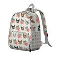 thumbnail image 2 of Boston Terrier Dog and Flower Florals Backpack Backpack for School,Cute School Bag,Schoolbag with Adjustable Shoulder Straps & Padded Back,13.8"x11.4"x6", 2 of 6