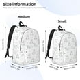 thumbnail image 3 of Rateoe Heart Rabbit Pattern Canvas College Laptop Backpack,Travel Daypack,Durable Rucksack Travel Notebook Bag School Backpack Book Bag for Men Women-Medium, 3 of 7