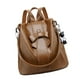 thumbnail image 1 of Mochila para mujer, mochila, portátil, impermeable, a la moda, decoración de lazo, mochila informal Marrón, 1 of 9