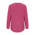 thumbnail image 4 of Pink Women's Long Sleeve T-shirt, Long Sleeve Crewneck Fleece Sweatshirt For Women Casual Solid Pullover Tops Fall Winter Tunic Tops,Women's Long sleeve T-shirt S, 4 of 5