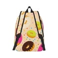 thumbnail image 3 of Balery Donuts Vintage Canvas Backpack for Men and Women - Large Capacity, Durable Travel Laptop Bag for School, Work, Hiking, and Outdoor Activities, 3 of 7