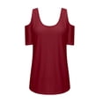 thumbnail image 4 of Babysbule Womens Summer Top Fashion Women Solid O-Neck T-Shirt Short Sleeve Casual Tee Tops Blouse, 4 of 4