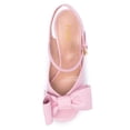 thumbnail image 4 of YDN Women Cute Bowknot Peep Open Toe Slingback Platform Sandals Chunky High Heels Ankle Strap Pumps Dress Prom Shoes Size 6 Pink, 4 of 4