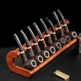 thumbnail image 5 of NOVELAR Classic Wood Pipe Display Rack, Securely Holds 8 Pipes, Home Decor for Pipe Enthusiasts, 5 of 7
