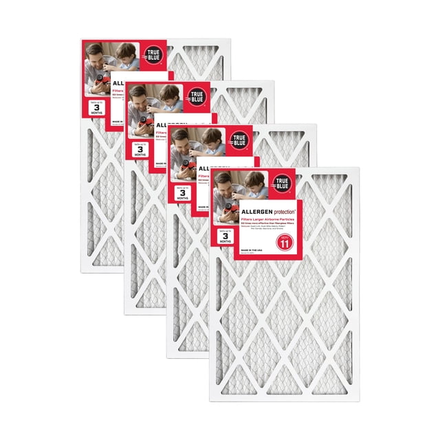 True Blue 314141.4 Allergen 14-Inch by 14-Inch by 1-Inch Air Filter, 4-Pack