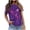 Purple, variant on Pink Breast Cancer Tops Women Short Sleeve Crewneck Tops Ribbon Pink Breast Cancer Survivor Gifts Tee Shirts Cute Comfort Shirts Cancer Support Clothes Black 2XL