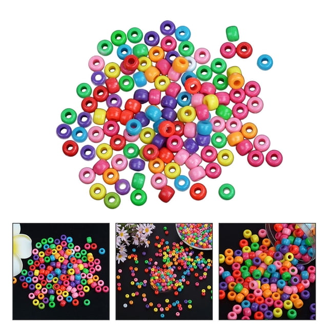 Minkissy 1Set Smooth Plastic Beads For Crafts Shaped Beads Diy Teaching Aid For Children And Educators