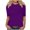 purple1, variant on XinLfly Spring Casual Half Sleeve Shirt for Women Solid Color Top Pullover Round Neck Tee