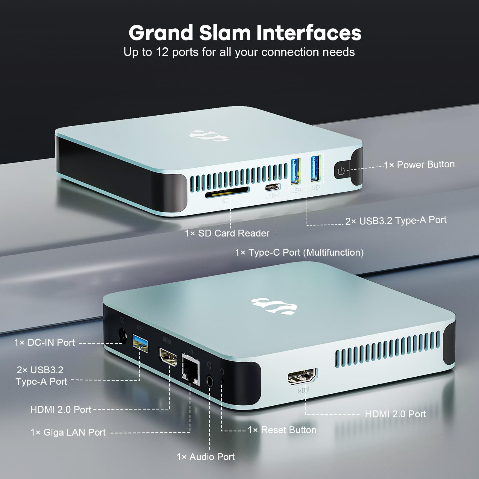 Mini-PC, 16GB RAM 512GB M.2 SSD Intel 12th Gen N100(Beat i3-1115G4