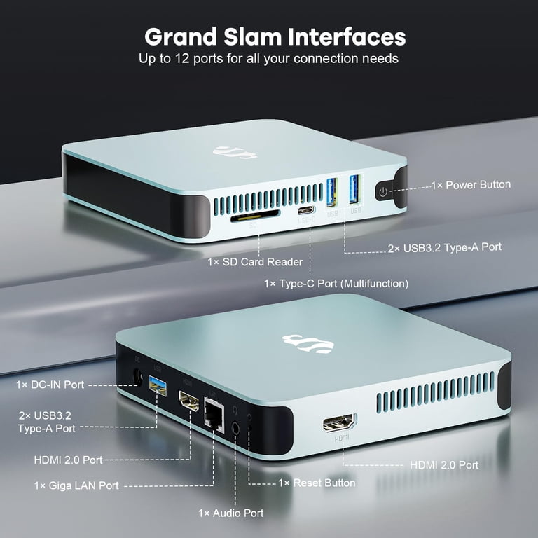 Mini-PC, 16GB RAM 512GB M.2 SSD Intel 12th Gen N100(Beat i3-1115G4