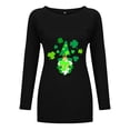 thumbnail image 3 of Pompotops T-Shirt à Manches Longues et Col Rond Femme Casual St. Patrick Top Chemisier, 3 of 5