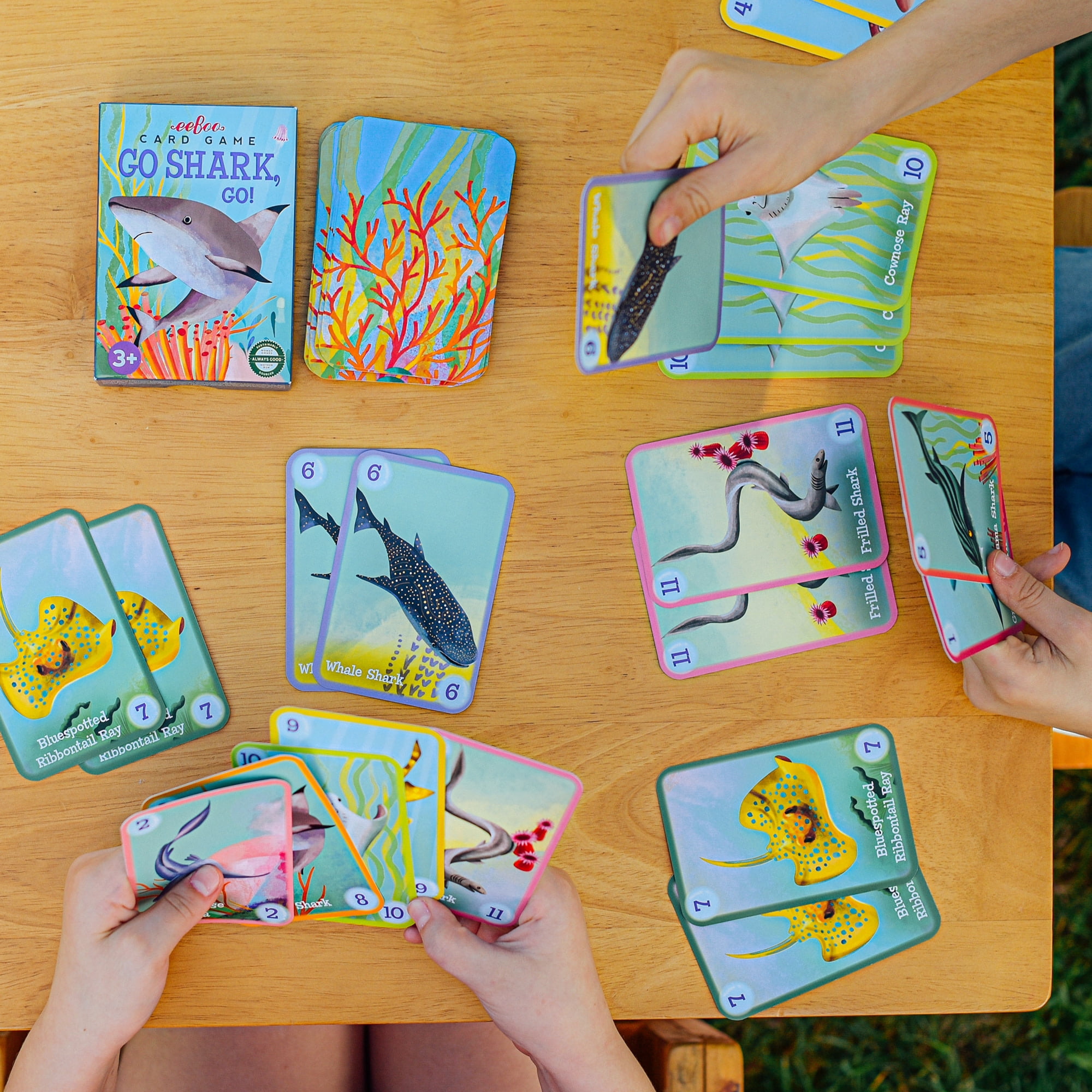 eeBoo: Go Shark Go! Playing Card Game - Adaptation To The Classic Card Game, Kids & Family, Preschool Game, Ages 3+