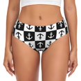 thumbnail image 1 of Balery Nautical Anchors1 Ropa Interior de Algodón para Mujer con Dibujo – Braguitas Cómodas y Elásticas, Estilo Clásico-3X-Large, 1 of 6