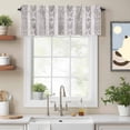 thumbnail image 2 of Black Stripe Kitchen Curtain Valances for Windows Farmhouse Short Curtains, Modern Abstract Vertical Stripes Beige Rod Pocket Valance Curtain for Bedroom Cafe Living Room, 2 of 8