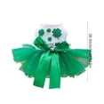 thumbnail image 3 of St. Patrick's Day Dog Skirt Outfit, Green Festive Costume for Small Medium Dogs & Cats, Breathable Mesh Holiday Apparel for Party & Photos, 3 of 7