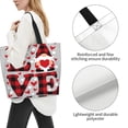 thumbnail image 4 of Bingfone Canvas Tote Bag for Women with Inner Pocket Aesthetic Cute Shopping Tote Bags Reusable Grocery Bags-Buffalo Plaid Love And Gnome, 4 of 9