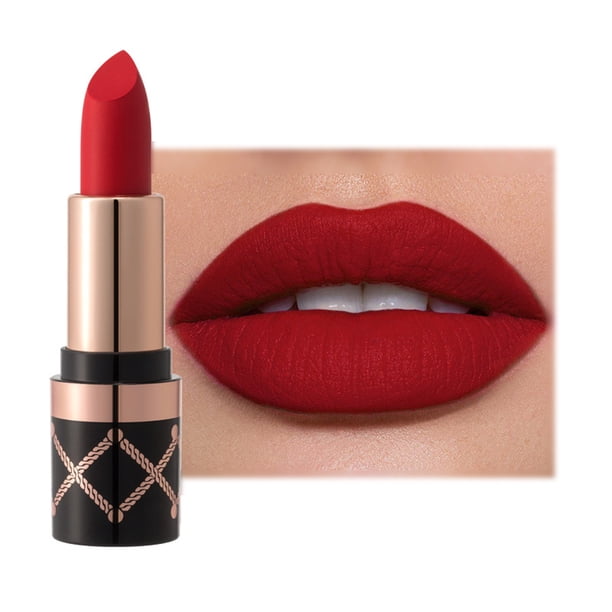 Cosméticos de lápiz labial mate: lápiz labial resistente al agua de larga duración, tinte de labios mate para colores de labios oscuros, lápiz labial nude para una estancia de 24 horas