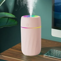 LACKUST Humidifiers for Bedroom,Colored Light USB Humidifier - Silent Cool Mist for Bedroom, Office, Plants - Easy Clean,Pink