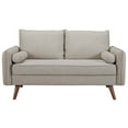 thumbnail image 4 of Modern Contemporary Urban Design Living Room Lounge Club Lobby Loveseat Sofa, Fabric, Beige, 4 of 9