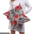 thumbnail image 5 of Ambesonne Poppy Fabric by the Yard Upholstery, Flowers Seasonal Design Retro, 1 Yard, Warm Taupe and Dark Coral, 5 of 5