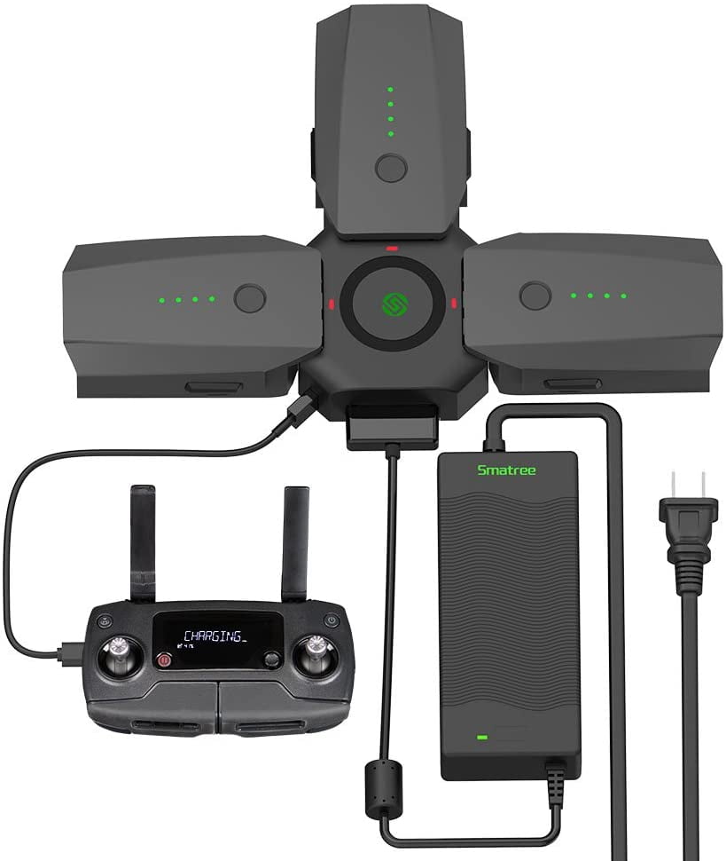 6in1 Battery Balance Charger Hub Dual USB Charging For DJI Mavic Air Drone 2018 