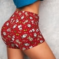 thumbnail image 5 of Yiaed Christmas Santa Cartoon Snowman A Print Women's Athletic Shorts Running Shorts Sporty Short High Waisted Elastic Workout Shorts for Yoga Gym Running & Sports -X-Large, 5 of 8
