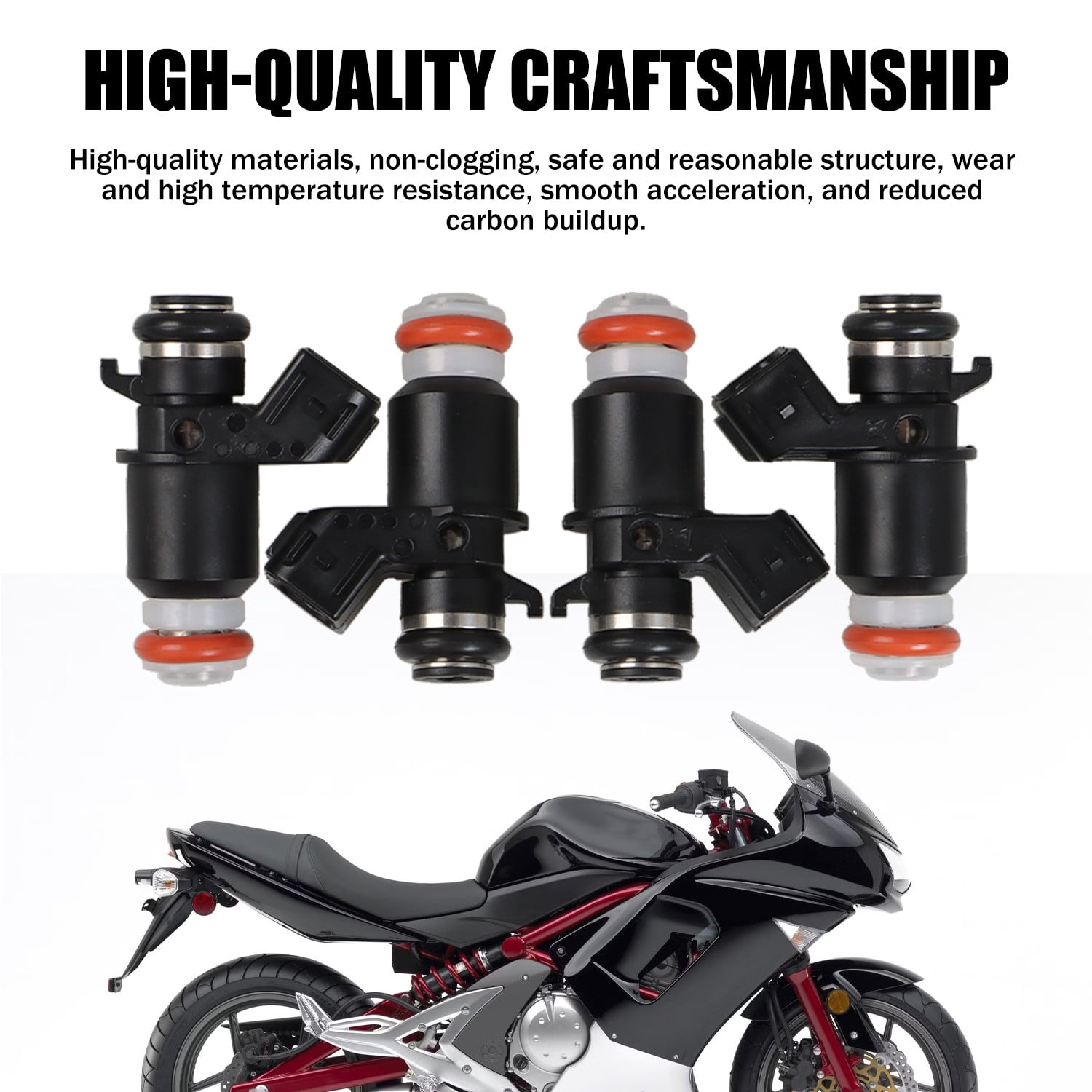 4x Fuel Injectors Fit for 2005-06 Kawasaki Ninja ZX-6R 2005-06 ZX-6RR 49033-0009
