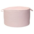 thumbnail image 3 of Solid Ticking Storage Pink 18''x12'' Basket, 3 of 3
